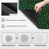 Green Leopard Print Dish Drying Mat for Kitchen Counter, Super Absorbent Quick Dry Coffee Bar Mat Pad Thin Diatomaceous Sink Mat Non Slip Dish Drainer Mat 12''x16'' Spring St. Patrick's Day Holiday view 2