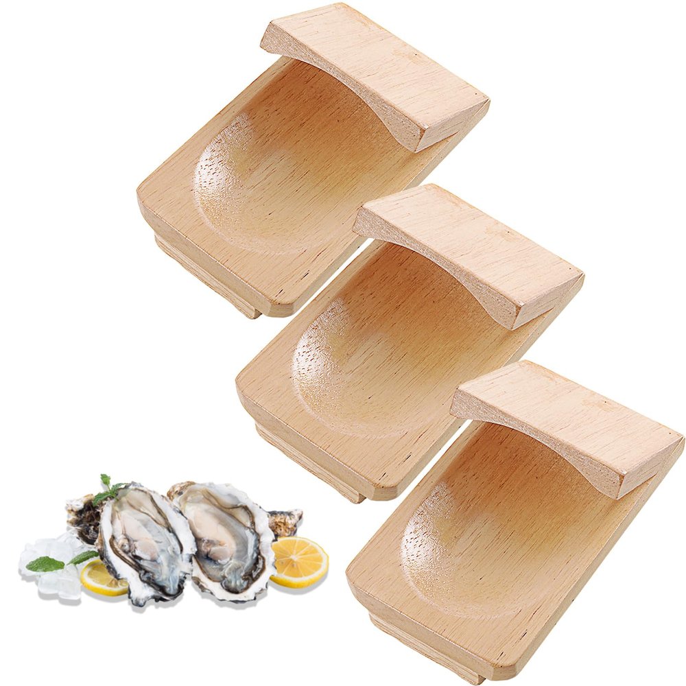 1/2/3PCS Oyster Shucking Clamp, 813cm Wood Shucking Clamp Oyster Shucking Protector, Wooden Holder Oyster Shucking Clamp, Oyster Opener Tool for Kitchen Home Outdoor Barbecue Camping (3PCS)