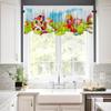 54x18 Inches Candy Dessert Land Green Window Valance Sky Ice Cream House Watermelon Summer Donut Indoor Window Decor Polyester view 3