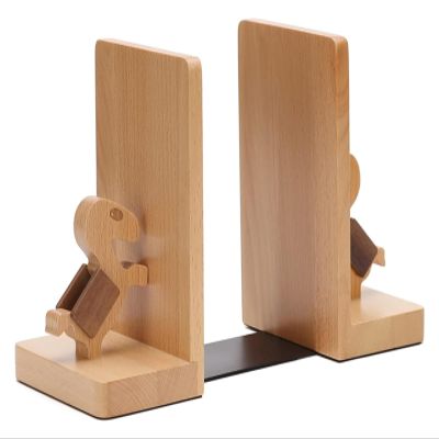 Book Ends Bookends Wood Bookends for Shelves Heavy Duty Book Ends Book Stopper for Library Office Home School Bookends for Shelves