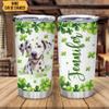 Hyturtle Personalized Gifts Dalmatian Lover - With Lucky Four Leaf Clover Custom Name Coffee Tumbler Cup Stainless Steel 20oz, Dog Lover Gifts For Women, Girl On Birthday, St Patricks Day view 2