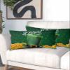 BOBOWUNY St. Patrick's Day Pillow Covers King Size, Soft Bed Throw Pillowcases Breathable Cooling Long Lumbar Body Pillow Sham Cover for Bed Sofa 20x40 Happy Spring Holiday Green view 2