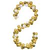 6 FEET Christmas Ball Gold Garland Ornaments Shatterproof Xmas Hanging Balls Decorations for Home Indoor Outdoor Mantel Holiday Party Wedding Tree - White & Gold view 1