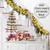 6 FEET Christmas Ball Gold Garland Ornaments Shatterproof Xmas Hanging Balls Decorations for Home Indoor Outdoor Mantel Holiday Party Wedding Tree - White & Gold view 3