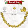 6 FEET Christmas Ball Gold Garland Ornaments Shatterproof Xmas Hanging Balls Decorations for Home Indoor Outdoor Mantel Holiday Party Wedding Tree - White & Gold view 4