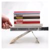 Book Ends Nonskid Bookends Bookends Wrought Iron Anti-Skid Bookend Bookshelf Office Decoration Book Ends Student Desktop Golden Book Stoppers Bookends Decorative view 3