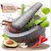 ChefSofi 1.5 Cup-Capacity Mortar and Pestle Set - Unpolished Heavy Granite for Enhanced Performance and Organic Appearance view 1