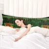 BOBOWUNY St. Patrick's Day Body Pillow Covers, Soft Bed Throw Pillowcases Breathable Cooling Long Lumbar Body Pillow Sham Cover for Bed Sofa 20x54 Gold Spring Green Buffalo Plaid Holiday view 3