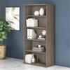 Pemberly Row Tall 5 Shelf Bookcase in Modern Hickory - Engineered Wood view 2