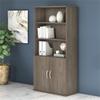Pemberly Row Tall 5 Shelf Bookcase in Modern Hickory - Engineered Wood view 3