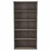 Pemberly Row Tall 5 Shelf Bookcase in Modern Hickory - Engineered Wood view 4