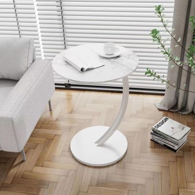 C Shaped End Table for Couch, Snack Side Table, C Tables, Round Side Table, Mobile Bedside Table, Sofa Table with Drawer, Wooden Coffee Table, Snack Side Table for Small Space (Color : G, Size : 11.