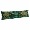 BOBOWUNY St. Patrick's Day Body Pillow Covers, Soft Bed Throw Pillowcases Breathable Cooling Long Lumbar Body Pillow Sham Cover for Bed Sofa 20x54 Green Plaid Dot Plant Leopard Print view 1