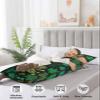 BOBOWUNY St. Patrick's Day Body Pillow Covers, Soft Bed Throw Pillowcases Breathable Cooling Long Lumbar Body Pillow Sham Cover for Bed Sofa 20x54 Green Plaid Dot Plant Leopard Print view 4
