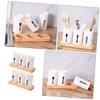 Ciieeo 2sets Utensil Holder with Wood Tray for Spoon Fork and Chopsticks Convenient Cutlery Storage for Kitchen Home Restaurant and Parties Elegant Design with Draining view 2