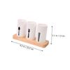 Ciieeo 2sets Utensil Holder with Wood Tray for Spoon Fork and Chopsticks Convenient Cutlery Storage for Kitchen Home Restaurant and Parties Elegant Design with Draining view 3