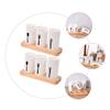 Ciieeo 2sets Utensil Holder with Wood Tray for Spoon Fork and Chopsticks Convenient Cutlery Storage for Kitchen Home Restaurant and Parties Elegant Design with Draining view 4