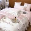 YUSIWOAL 1200TC Cotton Elegant Bedding Set Ruffles Duvet/Quilt Cover Bed Linen Pillow Shams Bed Linings (Color : A, Size : King 220X240cm 4pcs) view 4