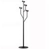 Garment Rack Metal Coat Rack Stand With Marble Base, Free Standing Coat Hanger With 8 Acrylic Hooks For Hanging Scarf, Bag, Jacket, Modern Coat Tree For Entryway, Bedroom, Office(Color:Black + Gray) view 1