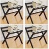 Luggage Rack Suitcase Stand, Solid Wood Travel Storage Stand for Bedroom Guest Room Hotel, Multifunctional Shoe Rack/side Rack, Foldable Double-layer Carrier Box Rack, 60X48X55CM ( Color : White , Siz view 1