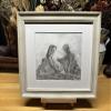 Noah's Ark Series Hippos Hippopotamus' Graphite Pencil Art Sketch Drawing Print Picture Limited Edition ~ 'Hippos Of The Ark' by David Allen (11x14 White Frame & Print) view 1