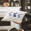 CANARY ROAD Every Bunny Welcome Pillow | Easter Bunny Decor Pillow | Bunny Themed Living Room Decor | Blue White Decor | Spring Gift | Chinoiserie Decor view 3