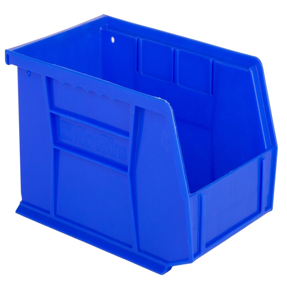 Hudson Exchange 9-1/2" x 6" x 5" Plastic Stackable Storage Bin and Hanging Container (Blue, 1 Pack)