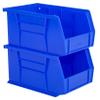 Hudson Exchange 9-1/2" x 6" x 5" Plastic Stackable Storage Bin and Hanging Container (Blue, 1 Pack) view 2