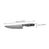 LABRIMP Stainless Steel Meat Cleaver Professional Chopper for Home and Restaurant Use Ergonomic Handle for Cutting Meat Vegetables and Fruits Black view 2