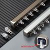 Heavy Duty Curtain Track Set, 1m 1.5m 2m 2.5m 3m 3.5m 4m, Ceiling Or Wall Mount, Ceiling Curtain Rail With Pulleys, End Caps, Brackets, RV Curtain Track, Shower Window Curtain Track (Color : White-Ce view 3