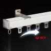 Heavy Duty Curtain Track Set, 1m 1.5m 2m 2.5m 3m 3.5m 4m, Ceiling Or Wall Mount, Ceiling Curtain Rail With Pulleys, End Caps, Brackets, RV Curtain Track, Shower Window Curtain Track (Color : White-Ce view 4
