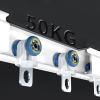 Curtain Track Kits 1-4m, Ceiling Track For Curtains, Ceiling Or Wall Mount Curtain Tracks System, Aluminum Heavy Duty Room Dividers Curtain Rod, For Office Living Room Bedroom ( Color : White-Wall , S view 3