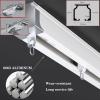 Curtain Track Kits 1-4m, Ceiling Track For Curtains, Ceiling Or Wall Mount Curtain Tracks System, Aluminum Heavy Duty Room Dividers Curtain Rod, For Office Living Room Bedroom ( Color : White-Wall , S view 4