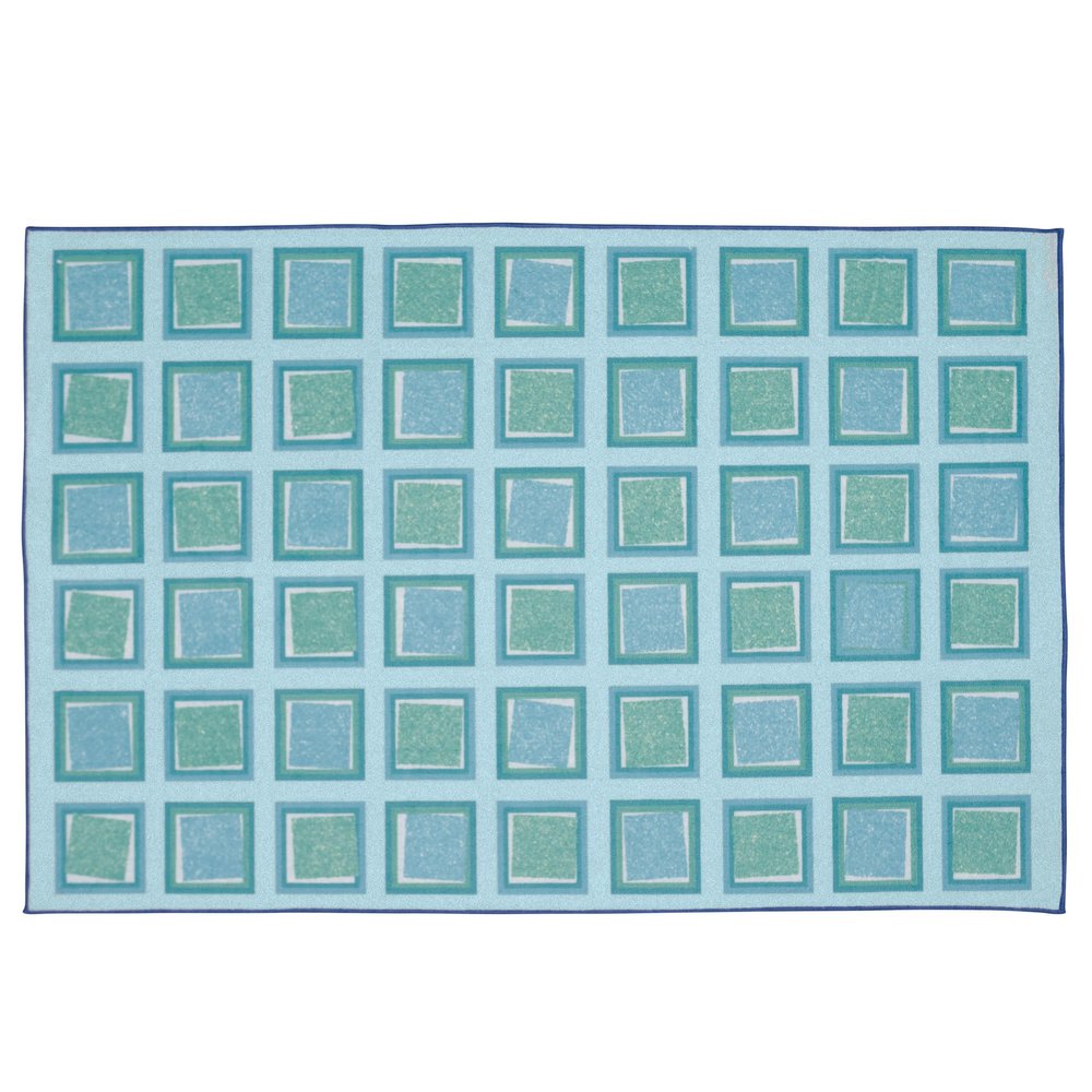Carpets for Kids KID$Value 37.58 Squared Decorative Playroom Office Classroom Value Rug 3ft x 4ft 6in Rectangle Green