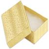 12 Pack Gold Foil Cotton Filled Color Paper Cardboard Jewelry Box for Necklace, Ring, Earring, Pendant, Pocket Watch, Body Jewelry and Beads Size-3 1/16" x 2 1/8" x 1" - by R J Displays view 1