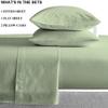 THE ROYAL TEXTILE COMPANY Factory Outlet 500 Thread Count Sheet Set fits Upto 22-24 Inches Deep Pocket 100% Egyptian Cotton California King Size, Moss Solid (Fitted Sheet, Flat Sheet, Pillow Cases) view 4