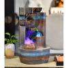 CHICKEN Waterfall Fountain Indoor Indoor Tabletop Fountain Decoration Tiered Bowl Waterfall Design Quiet and Soothing Water Sound for Home Office Table Top Water Fountain Indoor view 4