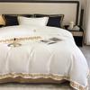 YUSIWOAL Bedding 1000TC Cotton Gold Embroidered Bedding Set King Size Comforter Set Sheet Pillow Shams (Color : D, Size : 220 * 240cm) view 2