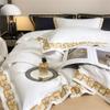 YUSIWOAL Bedding 1000TC Cotton Gold Embroidered Bedding Set King Size Comforter Set Sheet Pillow Shams (Color : D, Size : 220 * 240cm) view 3
