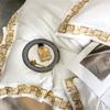 YUSIWOAL Bedding 1000TC Cotton Gold Embroidered Bedding Set King Size Comforter Set Sheet Pillow Shams (Color : D, Size : 220 * 240cm) view 4