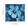 AdaNti Blue hibiscus print Tapestry Soft Decorative Wall Hanging Soft Wide Wall Blanket Home Wall Art Decor Mural for Bedroom Living Room Dorm 60 X 40 Inches, Black view 2