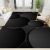 ARRAMU Geometric Solid Circle Runner Rugs 2x4 Black Abstract Art Fit Under Door Rugs for Entryway, Kitchen Runner Rug Soft Non Slip Washable for Sink Entryway Hallways Indoor view 1