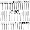 Alata Potter 45-Piece Forged Stainless Steel Flatware Set Cutlery Set,Service for 8,Silver Finish,Dishwasher Safe view 1