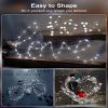 66Ft 200 LED Outdoor String Lights, Pure White Fairy Lights Battery Operated with Remote, Waterproof Twinkle Lights for Bedroom Dorm Patio Tapestry Backyard Garden Party Indoor Christmas Decoration view 3