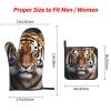 Oven Mitts and Pot Holders 3 pcs Set Oven Glove for Cooking Tiger Oven Mitt Heat Resistant Kitchen Oven Gloves and Hot Pads Non-Slip Cooking Gloves for Baking Kitchen Hot Pads view 2