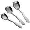 LABRIMP Large Dessert Spoon Stainless Steel Silverware Taster Spoons for Soup Salad Fruits for Boys and Girls Adults view 1