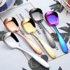 LABRIMP Large Dessert Spoon Stainless Steel Silverware Taster Spoons for Soup Salad Fruits for Boys and Girls Adults view 4