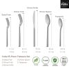 Alata Cube 45-Piece Forged Stainless Steel Flatware Set Cutlery Set,Service for 8,Silver Finish,Dishwasher Safe view 4