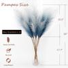 Acfruits 12 Pcs Blue Gradient Faux Pampas Grass Decor 38"/3.1FT Tall Fake Pompas Floral Large Artificial Pompous Grass Branches Plants for Floor Vase Filler Home Boho Decoration view 2
