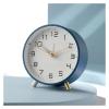 QukAn Alarm Clock Mute Children's Student Desk Table Clock Bedroom Study Room Simple Frosted Metal Clock (Color : Green) view 2